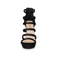 thumbnail image 6 of BLISSFUL STEP Women's Platform Strappy Stiletto Heels Sandals Black 9, 6 of 7