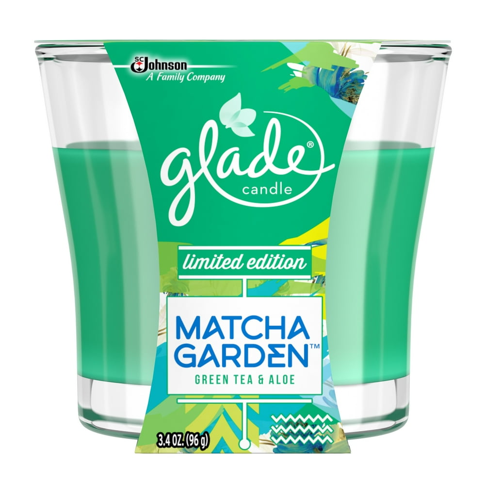 Glade Candle, Green Tea & Aloe, 3.4 oz.