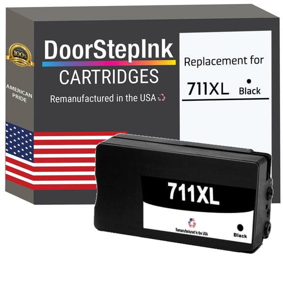 Remanufactured DoorStepInk High Yield Ink Cartridge for HP 711XL CZ133A 1 Black