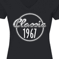 thumbnail image 4 of Inktastic Classic 1967 Birth Year Women's V-Neck T-Shirt, 4 of 5