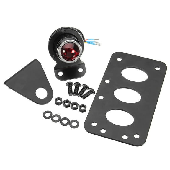Side Mount Tail Brake Light License Plate Bracket For Motorcycle Chopper Bobber