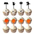 thumbnail image 5 of Juego de 10 decoración de fiesta de cumpleaños de Halloween Cupcake Toppers, 10 al azar Feliz Sencillez, 5 of 5