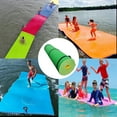 thumbnail image 4 of Water Float Mat Lounge Mattress Party Comfortable Raft Yellow Green, 4 of 13