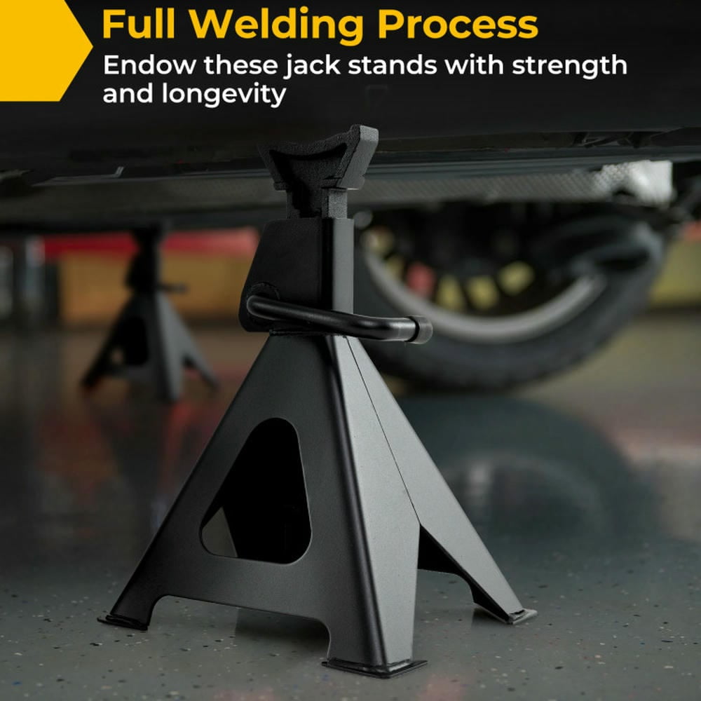 YYAo 6 Ton 13000 lbs Capacity Metal Car Lifting Stands with 14-23 Inch Adjustable Height