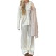 thumbnail image 1 of Conjunto Pijama para Mujer Nuevo Manga Larga Con Aberturas Pantalones Irregulares Trajes Sueltos Wo (Beige M), 1 of 9