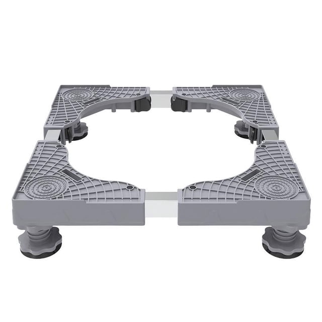 DOLITY Adjustable Washing Machine Base Fridge Undercarriage Stand for Refrigerators Gray
