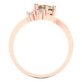 thumbnail image 4 of 0.87 ct Round Cut Yellow Moissanite Three-Stone Engagement Ring for Women in 18K Rose Gold, 4 of 5