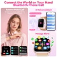 thumbnail image 5 of 1.85-Inch Men's and Women's smartwatch fits for Android and iPhone Devices with Fitness Tracker, Pedometer, Answer/Call/120 Sport Modes, IP68 Waterproof Fitness Watch, (Milanese Steel Band), 5 of 6