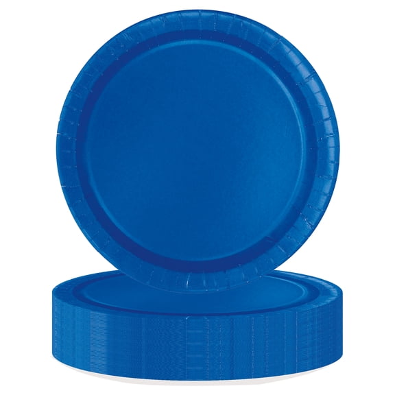 55 Count 9IN Blue Dinner Paper Plates by Way To Celebrate