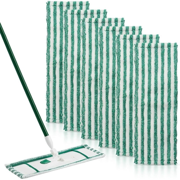Wet & Dry Microfiber Mop Refill For Libman, 6 Count, Reusable Microfiber Mop Pads