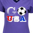 thumbnail image 4 of Inktastic Go, USA- Soccer, Football Women's V-Neck T-Shirt, 4 of 5