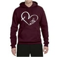 thumbnail image 2 of Wild Bobby Heart Made Of Faith Inspirational/Christian Unisex Graphic Hoodie Sweatshirt, Maroon, XX-Large, 2 of 5