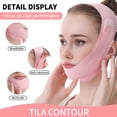 thumbnail image 3 of Máscara facial reutilizable con banda en V, máscara de línea en V para barbilla, máscara de línea en V para mujer, máscara de línea en V ajustable cómoda y transpirable (rosa), 3 of 5