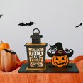 thumbnail image 4 of Letrero De Mesa Con Forma De Halloween Letreros De Madera «Feliz Halloween» Adorno De Mesa Con Calabaza De Madera Para Decoraciones De Fiestas De Halloween, 4 of 5