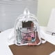 thumbnail image 4 of Mochila transparente de PVC para mujeres | Bolsa transparente impermeable de PVC | Gran capacidad 22x18cm | Correas ajustables, bolsillo delantero, cierre de cremallera | Mochila ligera y elegante, 4 of 5