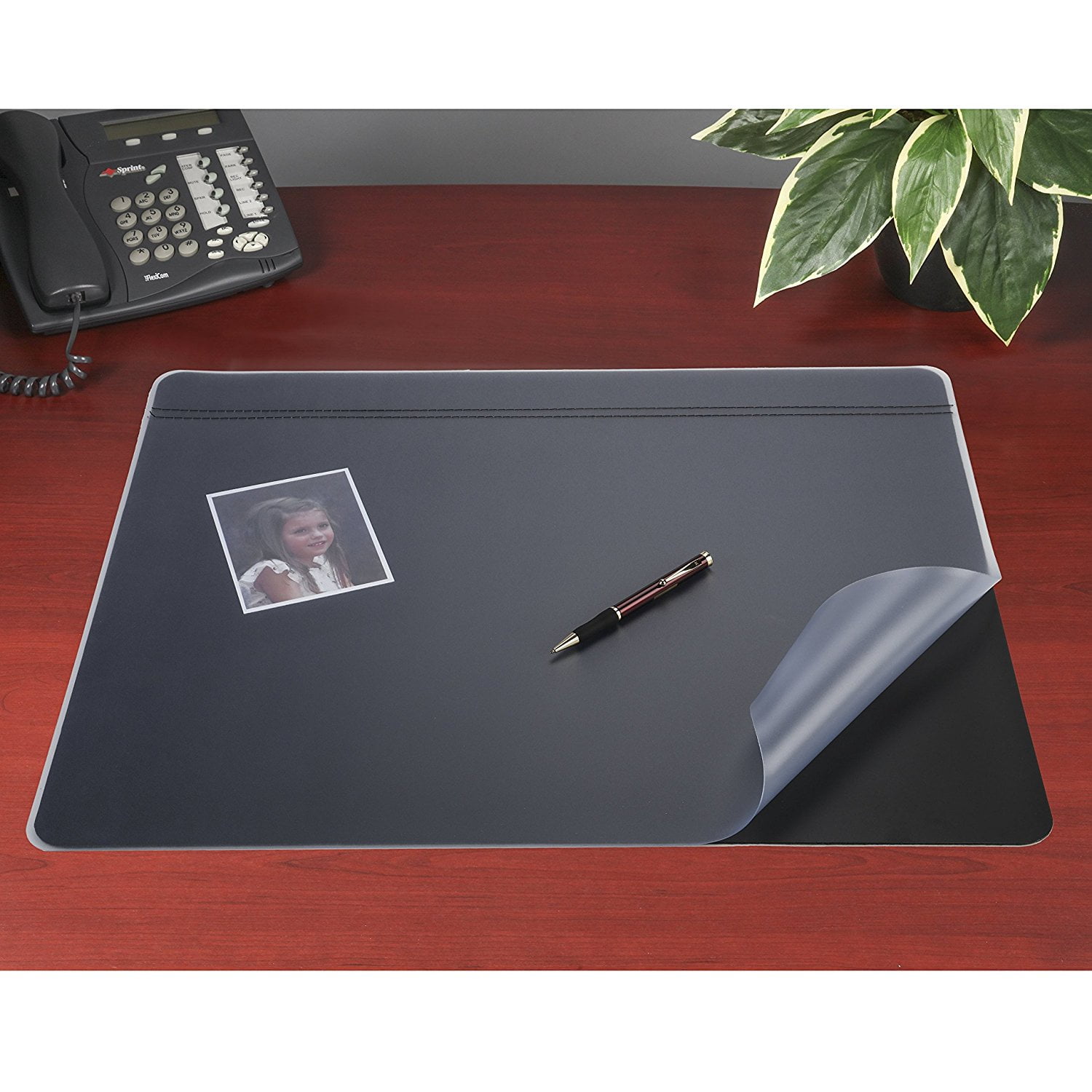 Desk Pads Blotters Black Satin Artistic 19 X 24 Krystal Lift Non