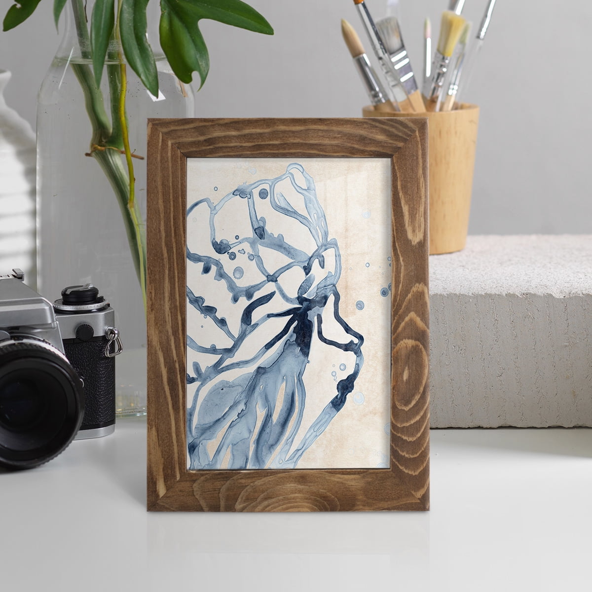 Water Shells I - Framed Print w/glass - Walnut