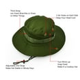 thumbnail image 3 of Outdoor Wide Brim Sun Protect Hat, Classic US Combat Army Style Bush Jungle Sun Cap for Fishing Hunting Camping Army Green 5, 3 of 5