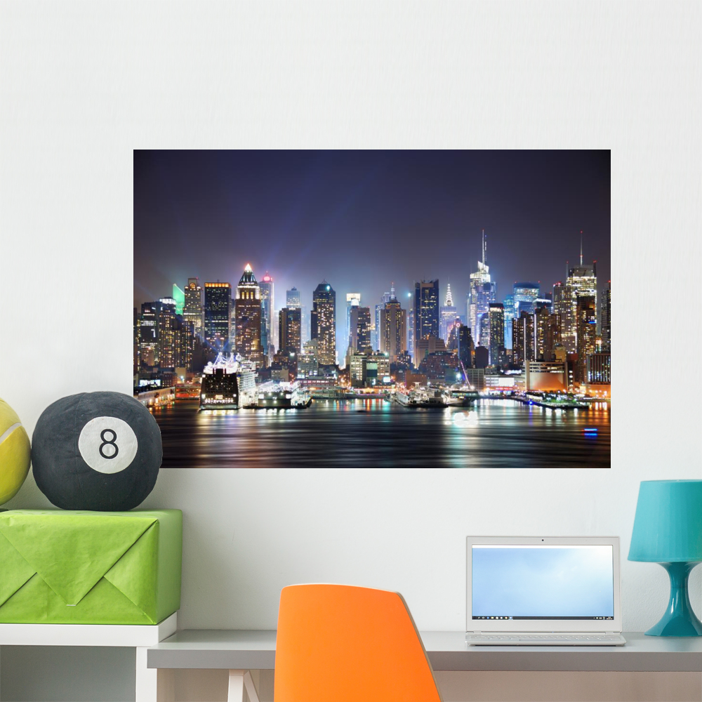 New York City Times Wall Mural by Wallmonkeys Peel and Stick Graphic ...