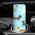 thumbnail image 4 of Dog Tumbler with Lid and Straw Dog Paw Print Coffee Animal Travel Mug 20oz Dog Stainless Steel Cup，Dog Lovers Gifts for Women, 4 of 4