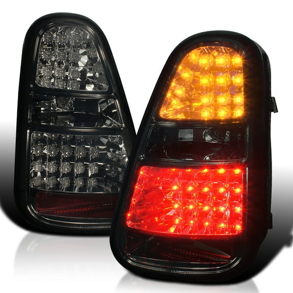 Spec-D Tuning LED Tail Lights Rear Brake Signal Smoke Lens Compatible with 2005-2006 Mini Cooper S, Left Right Pair Assembly