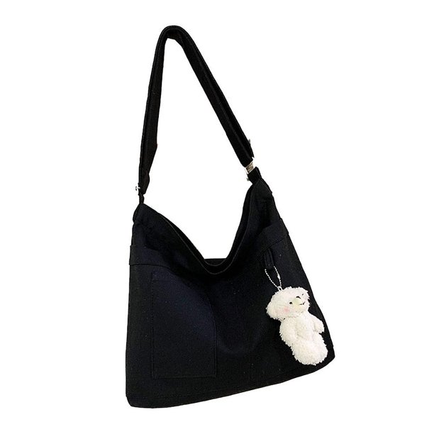 Bolso cruzado para mujer reutilizable del bolso del hobo con 3 bolsillos externos, cierre de cremallera