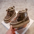 thumbnail image 6 of XXWXYD Boots Toddler Boys Girls Spring Autumn Winter Fashion Thick Baby Cotton Boots Children's Two Padded Warm Shoes Trendy Comfortable Cotton Shoes Boots (5.5-6 Years,Brown), 6 of 7