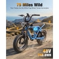thumbnail image 3 of Actbest Blaze Plus Electric Bike for Adults, 16''x 4.0" Retro Fat Tire Ebike, Peak 750W 20-70 Miles 48V 15.6Ah Full Suspension, Fat Tire Electric Bicycle, 3 of 7