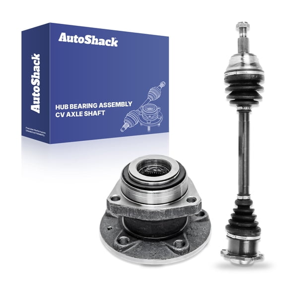 AutoShack Front CV Axle Shaft Left   Wheel Hub Bearing Assembly with ABS Replacement for 2014 Volkswagen Golf 2006 Volkswagen Golf 2-PC Kit