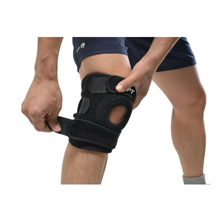 AGPTEK Ultra Flex Breathable Knee brace Support Neoprene Sleeve - Active Wear, Adjustable Size,Anti-slip silicon, (Best Athletic Knee Brace)