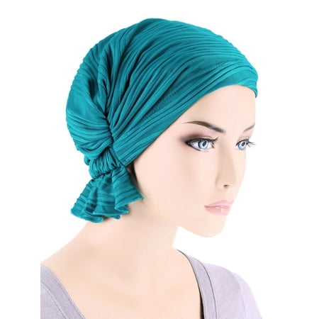 Turban Plus The Abbey Cap ® Womens Chemo Hat Beanie Scarf Turban for Cancer Micro Wave Ruffle