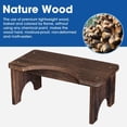 thumbnail image 3 of 7 Inch Wood Toilet Stool for Adults, Squatting Poop Stool for Bathroom, Portable Potty Stool with Non-Slip Surface, Natural Wooden Foot Rest, 3 of 6