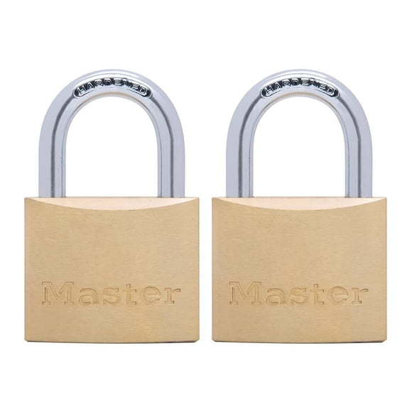 Candado de Latón Master Lock 40 mm Ancho Dorado 2 Piezas