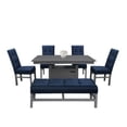 thumbnail image 1 of Antecomedor Kessa Muebles  Bahamas 4 Sillas 1 Banca Gris, 1 of 2