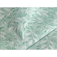 thumbnail image 3 of Ambesonne Leafy Scene Quilted Coverlet 3 Pcs, Falling Dreamy Leaves, Queen Size, Almond Green White, 3 of 4