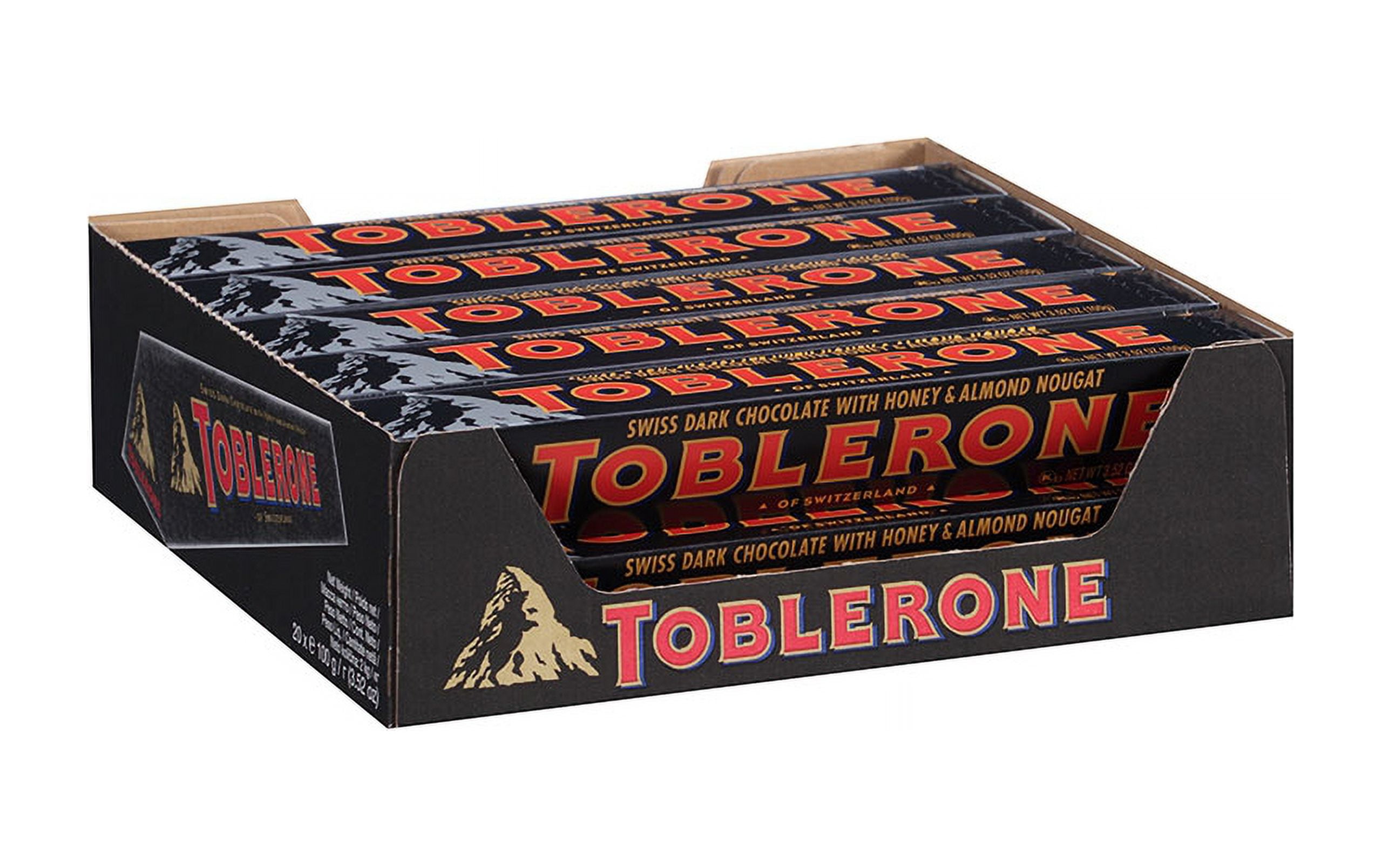 TOBLERONE MONDEL?Z INTERNATIONAL CHOCOLATE AMARGO CON MIEL Y ALMENDRA TIPO TURR?N 100 G