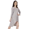 thumbnail image 3 of Inkmeso Printed Round Neck Cotton Dresses For Womens Asymmetrical Hem Short MiniDress, 3 of 7