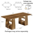 thumbnail image 2 of Tribesigns 63-Inch Dining Table Set of 4, 5-Tier Shelf Kitchen Table for 6-8, Large Modern Rectangle Dining Room Furniture, for Living Room, 2 of 9
