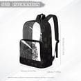 thumbnail image 6 of SEANATIVE PVC Clear Backpack for Kids Heavy Duty Transparent Bookbag See Through School Daypack Students Laptop Backpacks for Girls Boys, Floral Black Cat, 6 of 7