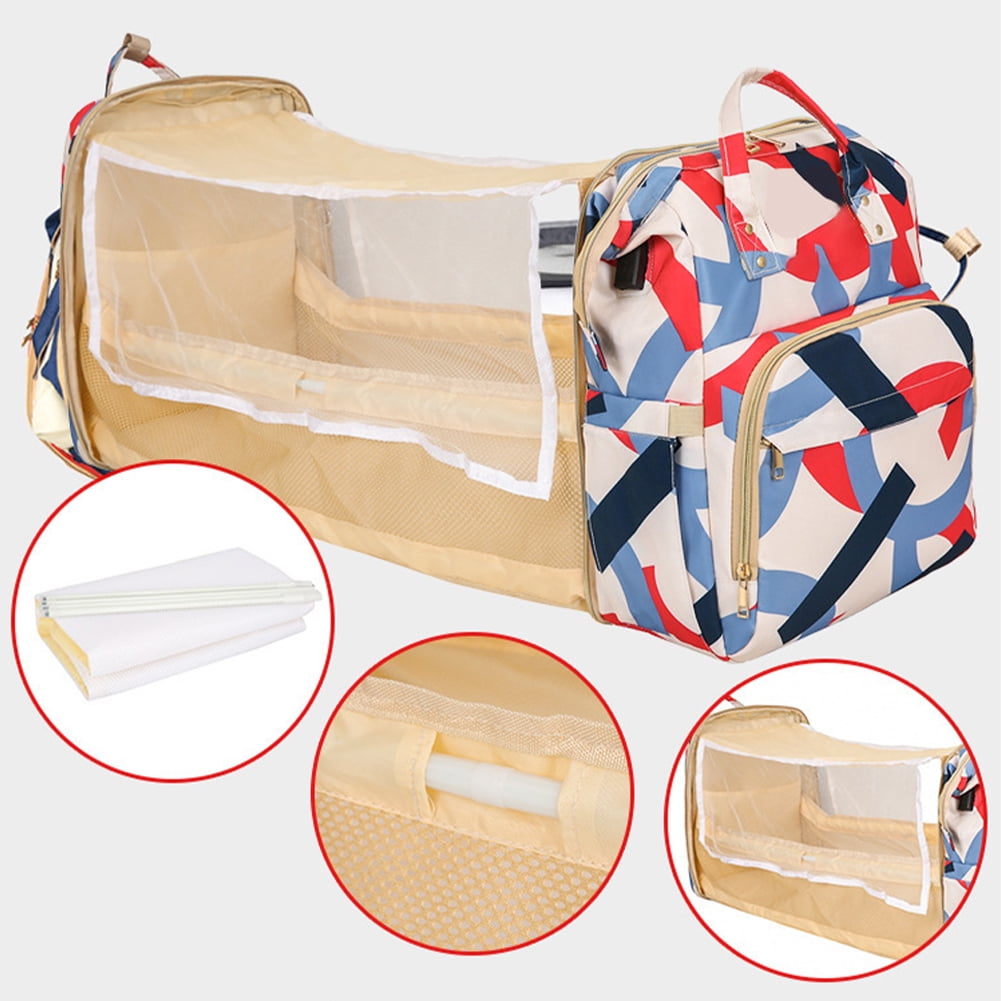 QWLWBU Diaper Bag Backpack, 6 in 1 Large Diaper Bag with Changing Station for Boys Girl, Waterproof Baby Diaper Bags for Travel with Insulated Milk Bottle Pocket