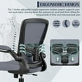 thumbnail image 3 of Office Chair, Ergonomic Desk Chair with Adjustable Height and Lumbar Support Swivel Desk Computer Chair with Flip up Armrests for Conference Room, Drak Gray, 3 of 7