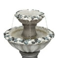 thumbnail image 3 of Alpine Corporation Grey Two Tier Pedestal Fountain, 24 Inch Tall, 3 of 12