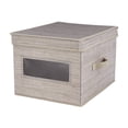 thumbnail image 1 of Cubo Home Trends de Tela con Tapa, Asas y Ventana para Almacenamiento, 1 of 4