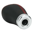 thumbnail image 2 of Pu Leather Car Manual Gear Shift Knob Shifter Lever Head With 3 Cap 5 6 Speed, 2 of 9