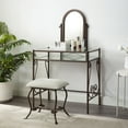 thumbnail image 2 of Linon Clarisse Metal Vanity Set in Gray, 2 of 5