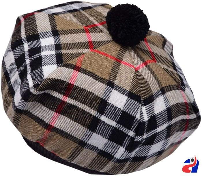 scottish golf hat with pom pom