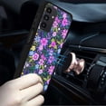 thumbnail image 2 of MK Dual Layer Slim Case for Galaxy A14 5G with Durable Shockproof Protective Cover with Glass Screen Protector and Horizontal Rugged Release Buckle Belt Holster Pouch (Purple Pink Flower), 2 of 9