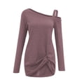 thumbnail image 4 of Beach Vacation Clothes for Women, Womens Shirts, Stylish Women's Cold Shoulder Tops Long Sleeve Casual Blouse Knot Detail Tunic for Effortless Fashion, 4 of 6