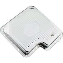 Ford C6 Steel Transmission Pan, Stock Capacity, Ribbed, Chrome