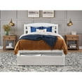 thumbnail image 4 of AFI Warren Solid Wood Traditional Queen Bed with Foot Drawer in White, 4 of 14